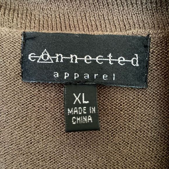 Connected Apparel Sweater Dress Taupe/Brown Sz XL - Picture 3 of 7